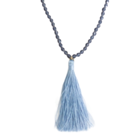 J. Crew Blue Tasseled & Beaded Necklace - Picture 3 of 5